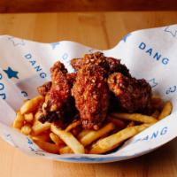 Saigonese BBQ Wings (GF) with Fries by Dang Good Wings All Day · By Dang Good Wings All Day. 6 jumbo wings with Saigon-style sweet sauce, a hint of lemongras...