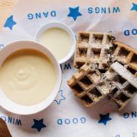 Black Sesame Waffles (V, GF) by Dang Good Wings All Day · By Dang Good Wings All Day. Gluten and dairy free waffle with black sesame seeds and paste. ...
