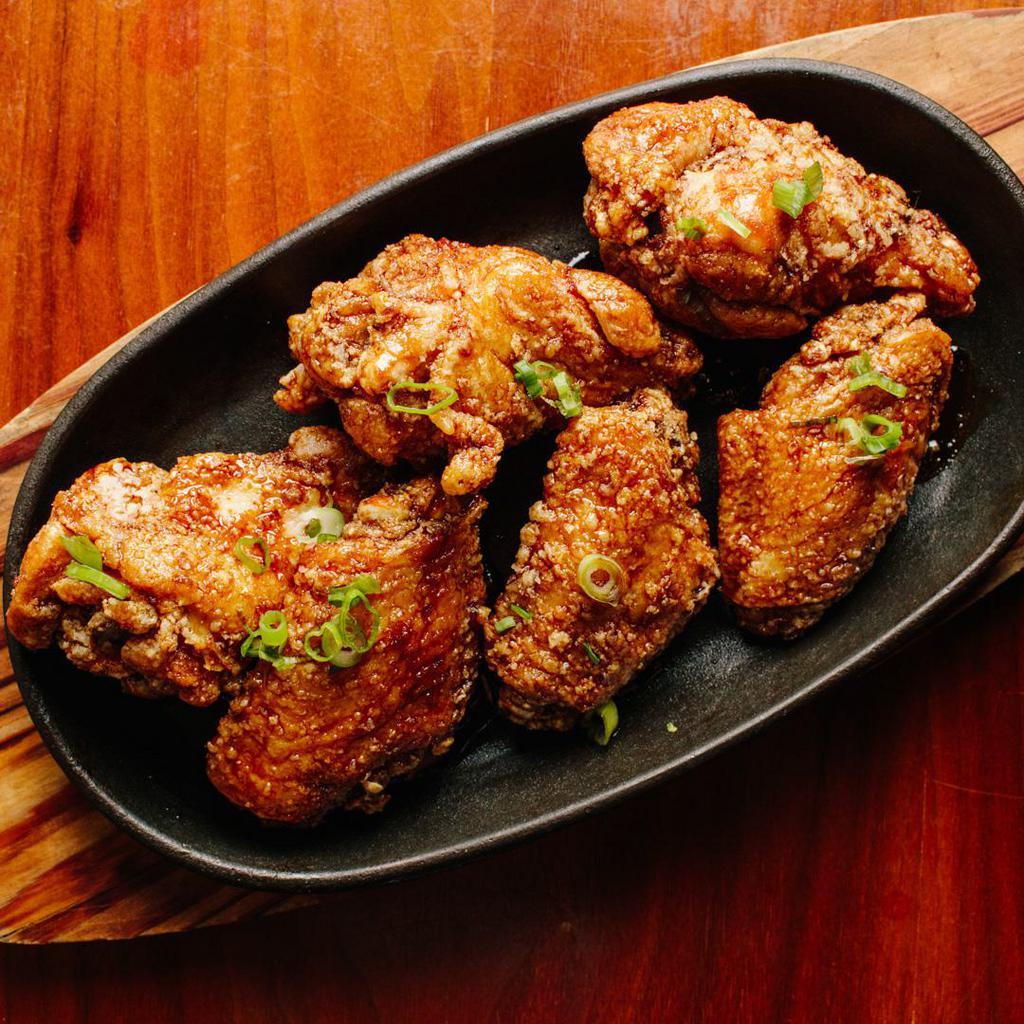 Soy Calamansi Wings · 6 wings. Sweet, salty, tangy. A combination of Filipino flavors in one glaze. Contains sesame, gluten, soy, and shellfish. We cannot make substitutions.