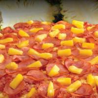 Hawaiian Specialty Pizza · Canadian bacon, ham, and pineapple.