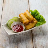 10 pcs Veggie Lumpia · Mixed vegetables wrapped in thin Lumpia wrapper.