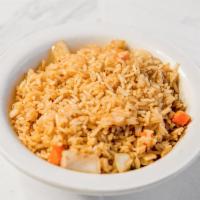 Fried Rice · Vegetable fried rice with egg. Includes onion, carrots, and peas.