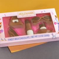German Chocolate for Girls · Lipstick, shoes, perfume, purse, and sunglasses