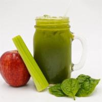 Green & Juice · Spinach, Kale, Apple, Pineapple, Celery, Lemon, Agave