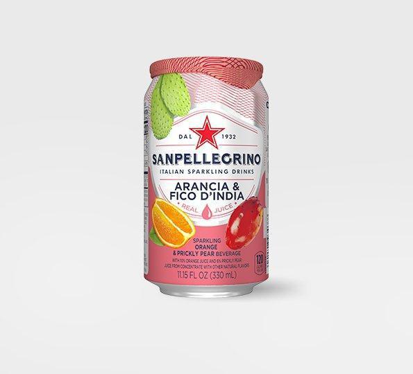 Sanpellegrino Arancia & Fico D'India · Prickly pear – the spiky fruit that hangs like jewels on the cactus trees in the sunny Mediterranean coast, is the ingredient in Sanpellegrino® Arancia & Fico d'India.