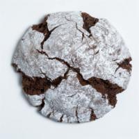 Crinkle Cookie · A chocolate cookie dusted with powdered sugar.