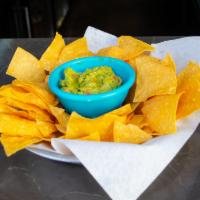 Guacamole and Chips · Our homemade guacamole with fresh avocados, fresh lime juice, chopped onion, tomato and cila...