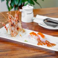 Amaebi Nigiri · Sweet shrimp. 2 pieces.