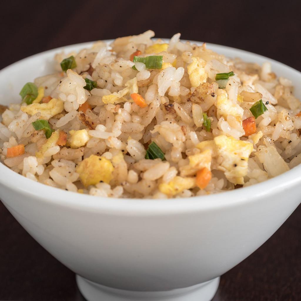 Hibachi Chicken Rice · The original Benihana classic. Grilled chicken, rice, egg and chopped vegetables.