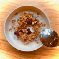 Oats (Gluten-Free) · 12oz serving of Oats, cooked with Oat milk, topped with house made seasonal Jam and house ma...