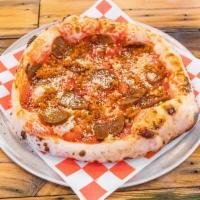 Meat Haters Pizza · Vegan. Barrett’s Garden Mozz & Parmesan, BFP seitan pepperoni, BBQ & crispy bits.
All pizzas...