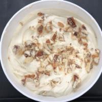 Caramel Pretzel · A vanilla ice cream with caramel swirls and chocolate covered pretzels 