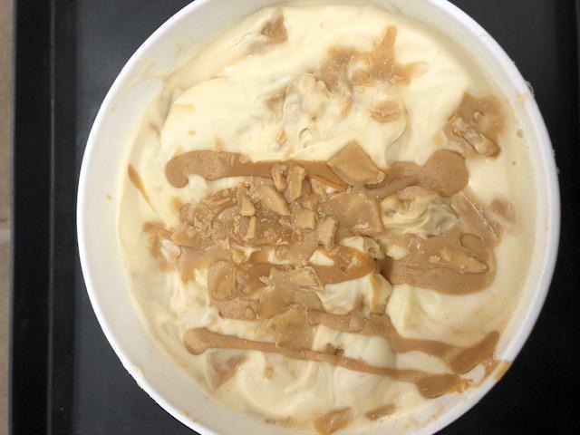 Sweet Sonoran Dessert Ice Cream ·  Honey ice cream with a peanut butter swirl and homemade toffee pieces. (Gluten-free)