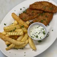 Fish N' Chips · 4 Pieces of Crispy Golden Atlantic White Fish Served with Fries