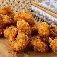 HK Crunchy Shrimp (8 Pieces) · Panko-breaded crispy shrimp, served with  ginger teriyaki sauce.