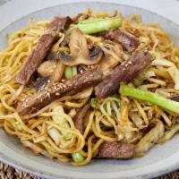 HK Yakisoba Bowl - Steak  · Japanese sautéed noodles with vegetables in a  special sauce with Steak.
