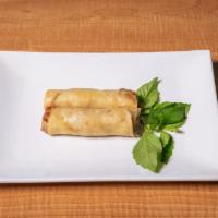 A1. Spring Roll · Crispy roll with carrots, cabbage, celery, and onion with transparent noodles.
