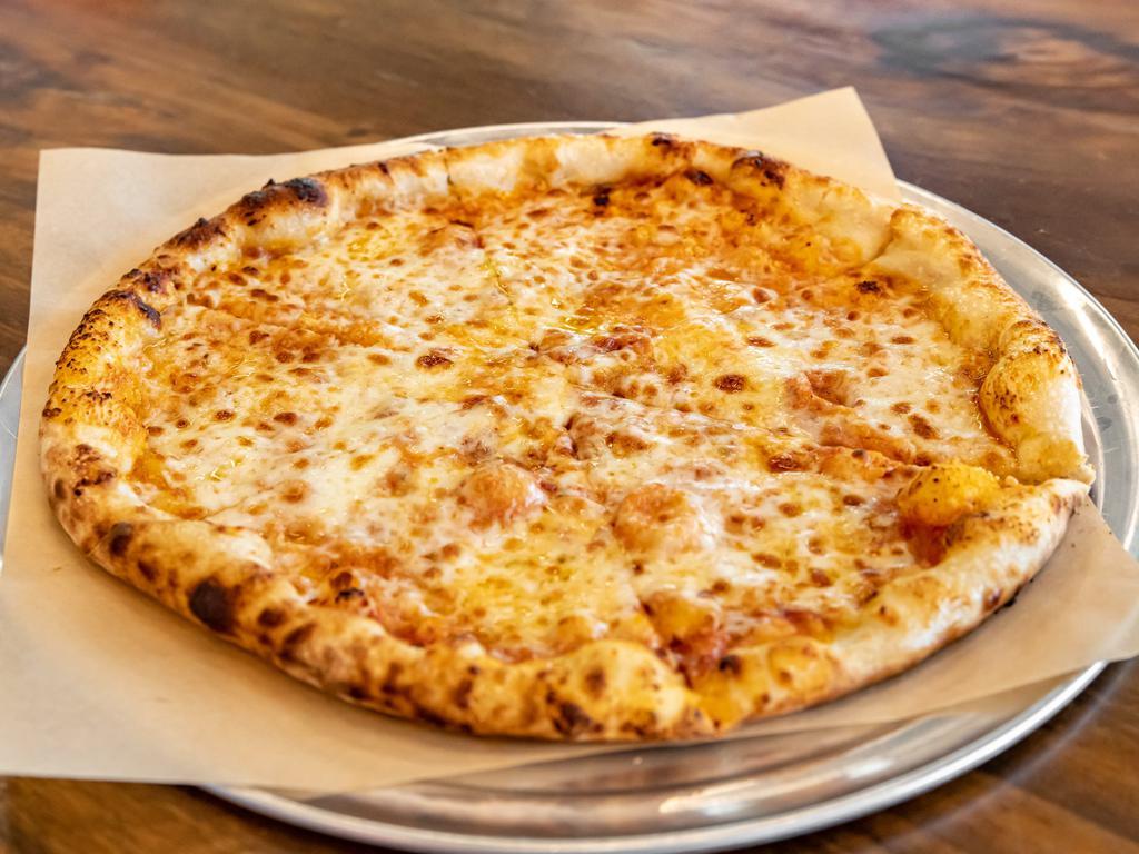 Cheese Pizza · Fresh mozzarella, and tomato sauce.