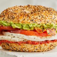 Skinny Bacon, Avocado, & Tomato Egg White · A skinny cut Everything Bagel loaded with fresh flavor from perfectly seasoned egg-whites, b...
