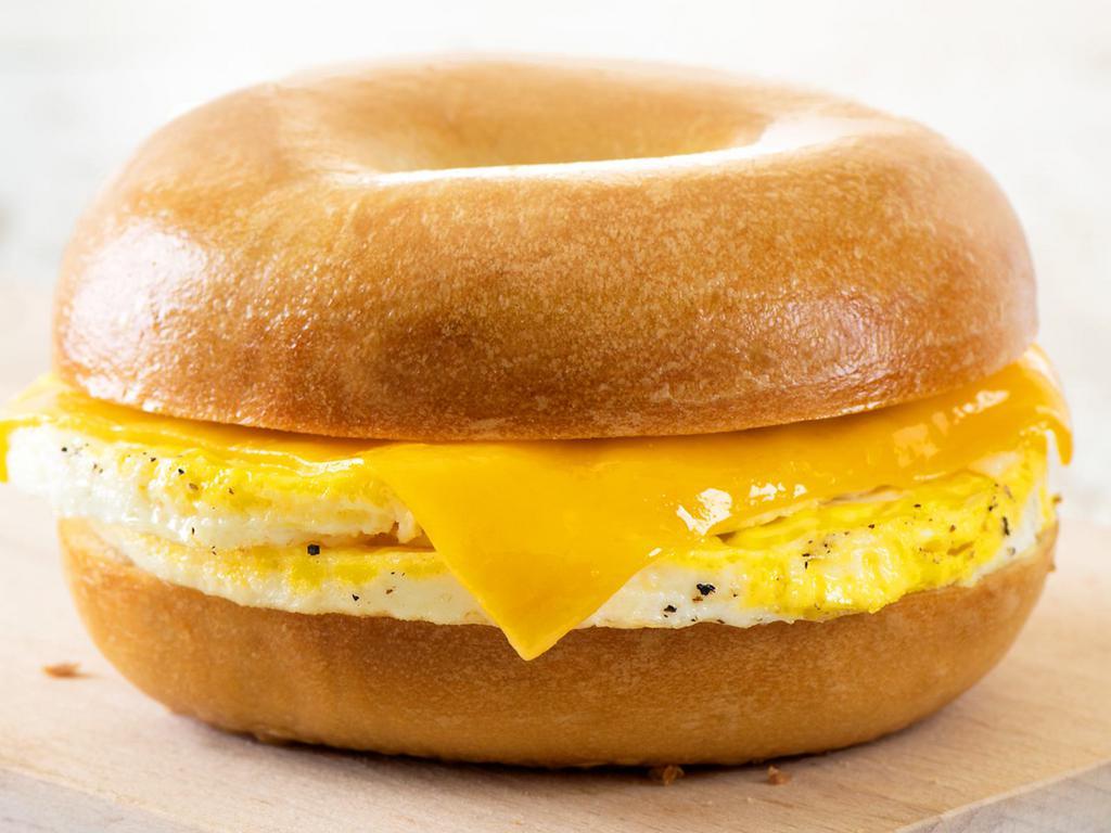 Egg & Cheese  · A perfectly seasoned fresh-cracked egg with your choice of cheese on any one of our authentic New York style bagels.