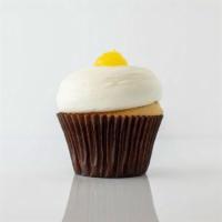 Lemon Drop · Vanilla cake filled with tangy lemon topped with our lemon buttercream.