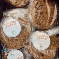 The Best Cookie · 2 fresh baked organic peanut butter, chocolate, oatmeal cookies.