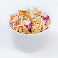 Coleslaw · Hand-cut slaw with fresh cilantro and whole grain mustard and cider dressing.