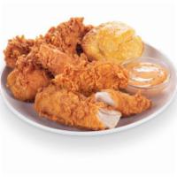 6 Piece Cajun Tenders · Includes 1 biscuit. Choice of 2 dipping sauces. 