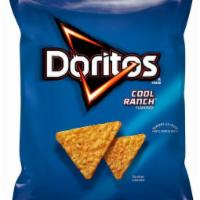 Cool Ranch Doritos · Made with whole corn and seasoned with hints of onion, garlic, tomato and spice that merge t...