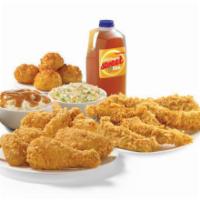 6 Pieces of Dark Chicken and 8 Texas Tenders™ · 6 Pieces of Dark Chicken and 8 Texas Tenders™, served with your choice of any 2 large sides,...