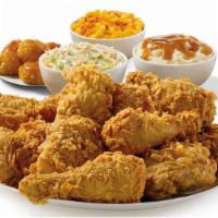 18 Piece Mixed Chicken Meal · 18 pieces of Dark Chicken and White Chicken with three regular sides and six scratch-made Ho...