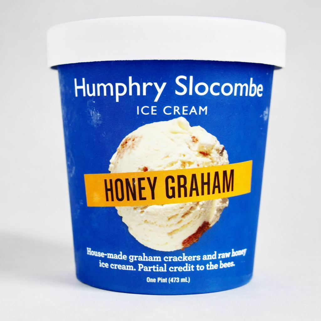 Humphry Slocombe Honey Graham · Raw blackberry honey ice cream with house-made graham crackers folded in. Contains gluten, dairy, and eggs. We cannot make substitutions.