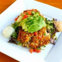 Crab Cakes · House made with quinoa, onions, peppers, and celery.