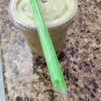 Green Tea Milk 24oz · Milky green tea with your choice of brown sugar boba or bursting bubbles.