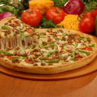 Supreme Pizza · Our supreme pizza is a classic blend of pepperoni, sausage, green pepper, onions, and mushro...