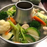 Vegetable Soup · Fresh mix vegetables in high on Thai soup.