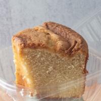 Slice: Traditional Pound Cake · Rich and buttery, slightly sweet. Top it with ice cream or fruit for a delicious treat!
