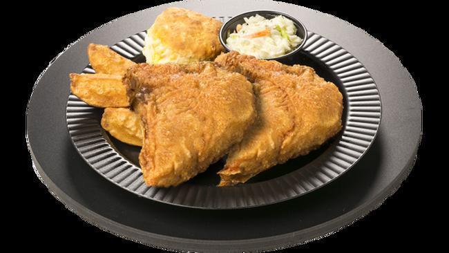 2 Breast Dinner · Includes 2 breasts of Crispy Ranch chicken, coleslaw and biscuit plus your choice of potato. We offer chicken covered in sauce for an additional charge at participating locations. Select from the optional sauces listed.