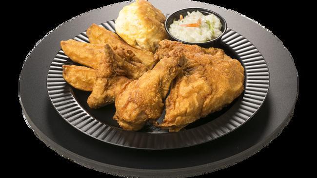 3 Piece Dinner · Includes 3 pieces of Crispy Ranch chicken, coleslaw and biscuit plus your choice of potato. For all white or all dark meat, select one of the chicken options. All white meat is an additional charge. We offer chicken covered in sauce for an additional charge at participating locations. Select from the optional sauces listed.