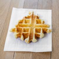 Liege Waffle · A hot, made-to-order waffle with large chunks of pearl sugar that bake on the inside and out...