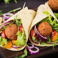 Falafel Sandwich · Meatless sandwich made from chickpeas and spices. 