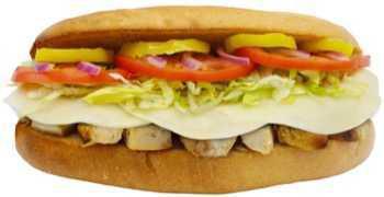 Grilled Chicken Sub · Grilled chicken, provolone, lettuce, tomatoes, red onions, banana peppers, mayo and Italian ...