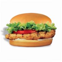 Dairy Queen Bakes Grilled Chicken Sandwich Combo · A grilled seasoned chicken fillet topped with crisp chopped lettuce, thick-cut tomato and ma...