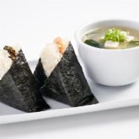 Miso Soup Set · Choose 2 Onigilly with miso soup.