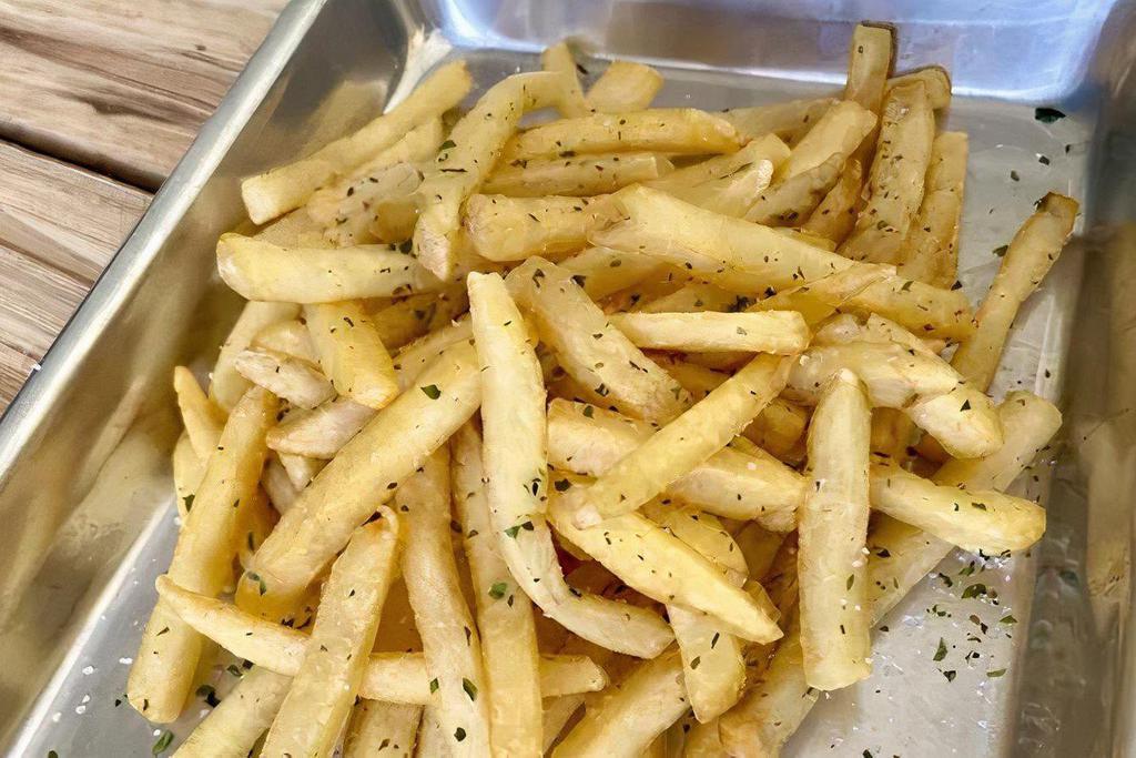 Aonori French Fries · French fries seasoned with Japanese aonori (green seaweed). Served with shichimi mayo. 
