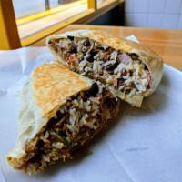 Burrito Combo · El Burrito Tostado with choice of protein, choice of lime-cilantro rice and refried beans or...