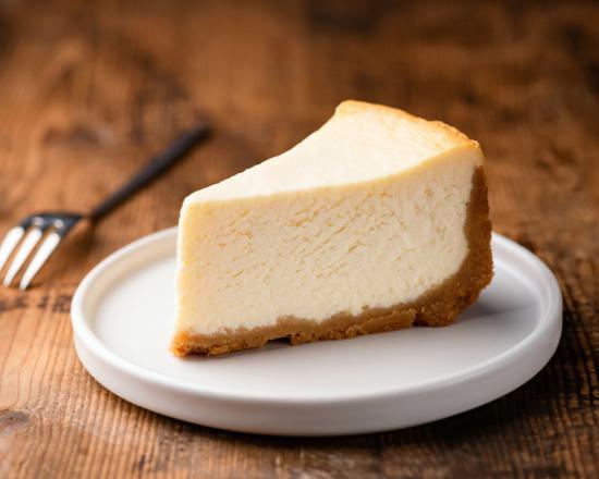 Cheesecake · Creamy cheesecake with a buttery graham cracker crust.