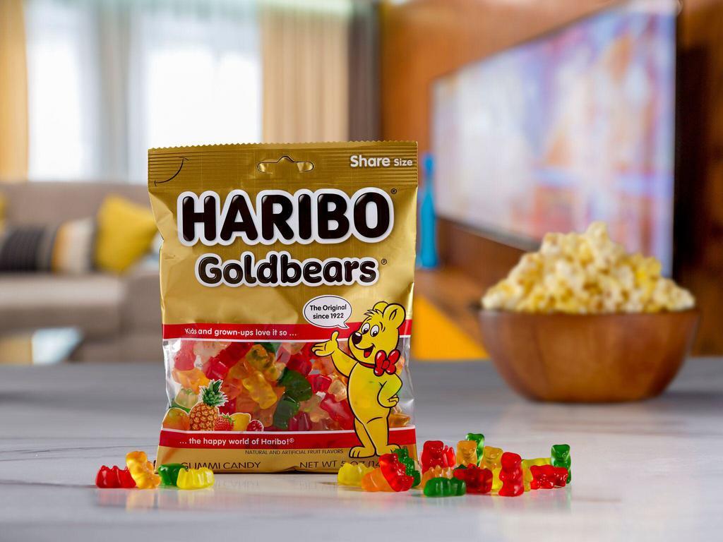Haribo Gold Bears (5 oz.) · America's #1 selling gummi bear and the gummi candy gold standard worldwide for over 90 years (popcorn sold separately).
