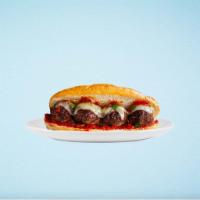 OG Meatball Sub · Meatballs covered with marinara sauce and melted provolone cheese.