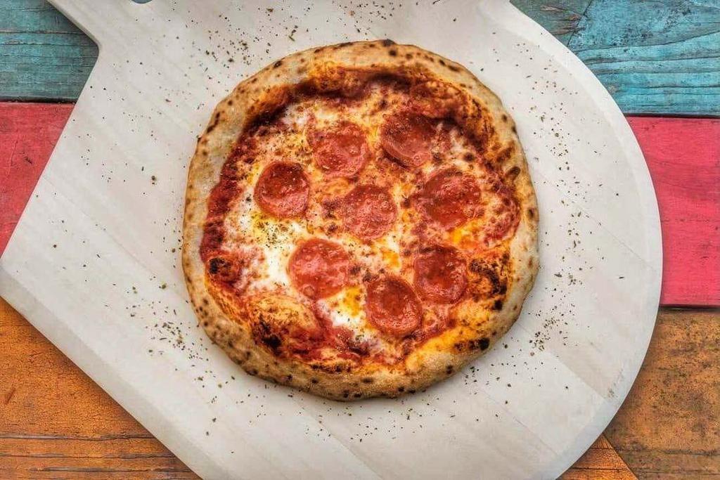 Pepperoni Pizza · Tomato sauce, mozzarella cheese, pepperoni.